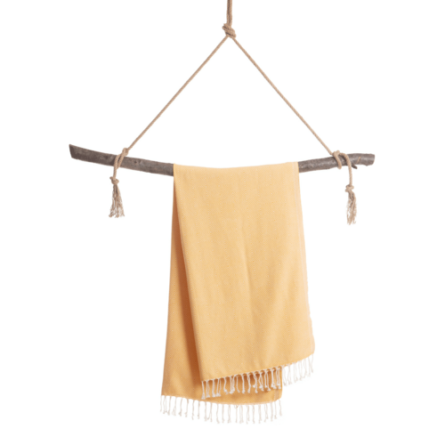 Prosop de plajă pentru hamam turcesc, culoare cristal, galben