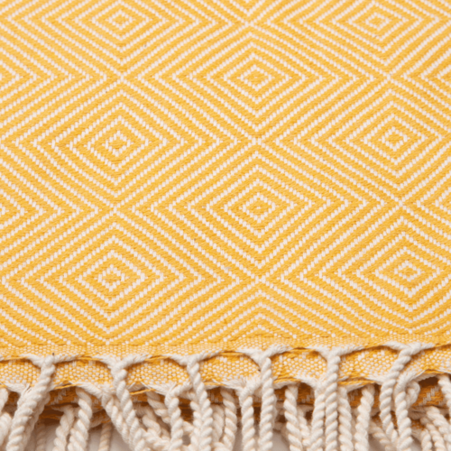 Prosop de plajă pentru hamam turcesc, culoare cristal, galben